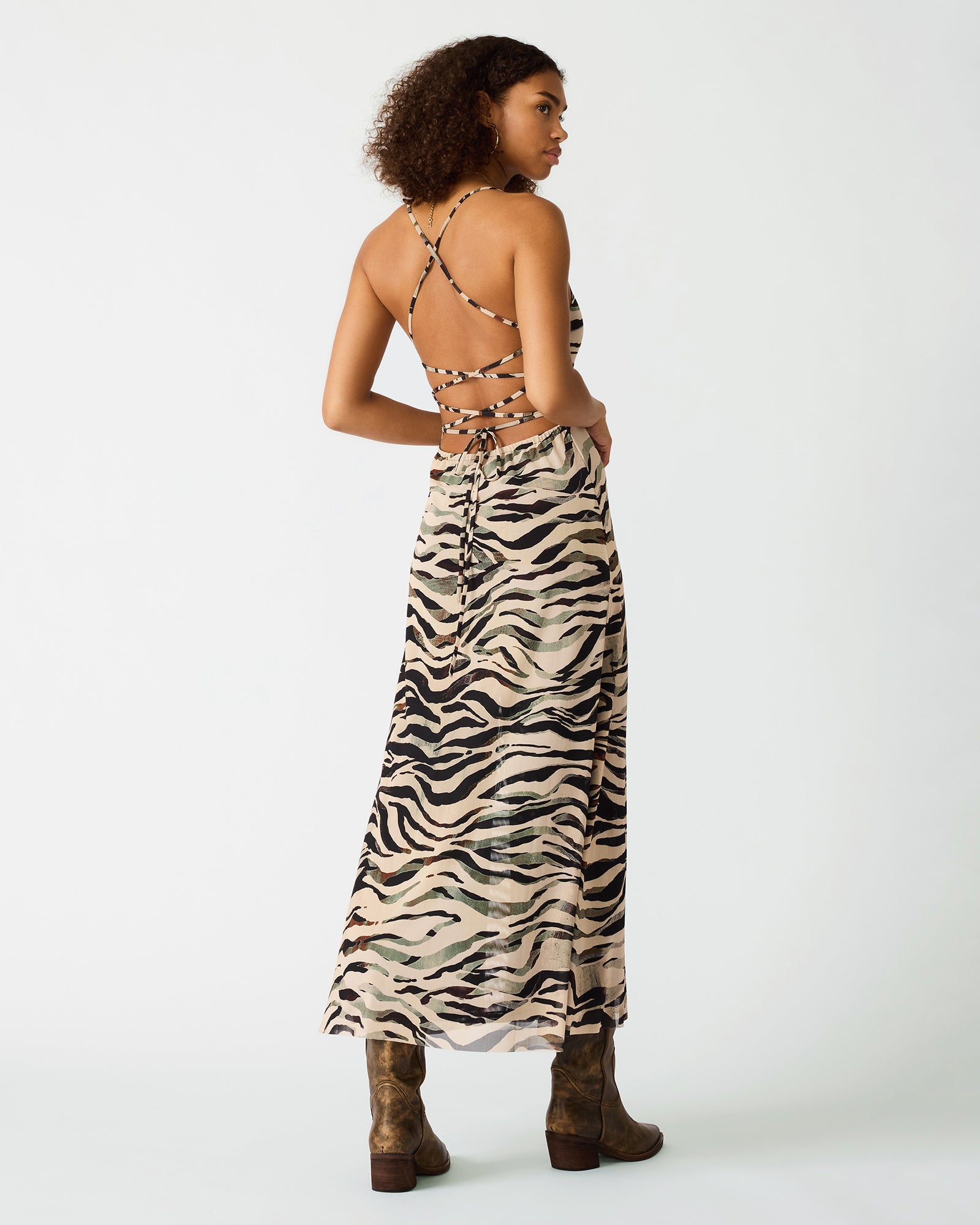 ADELLA DRESS ANIMAL PRINT - Clothing - Steve Madden Canada - view 5