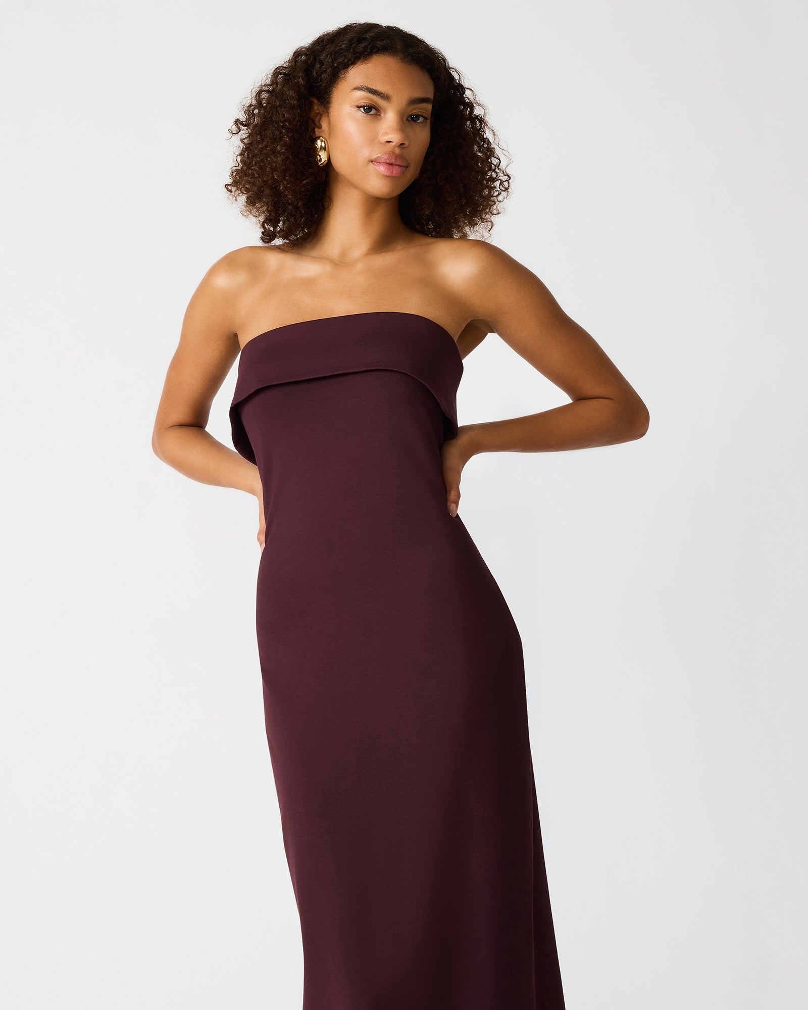 ROSLYNN DRESS BROWN - Clothing - Steve Madden Canada - view 4