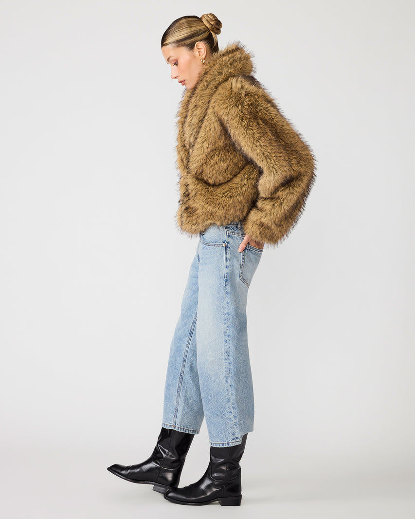 ROE COAT BROWN - Clothing - Steve Madden Canada - view 2