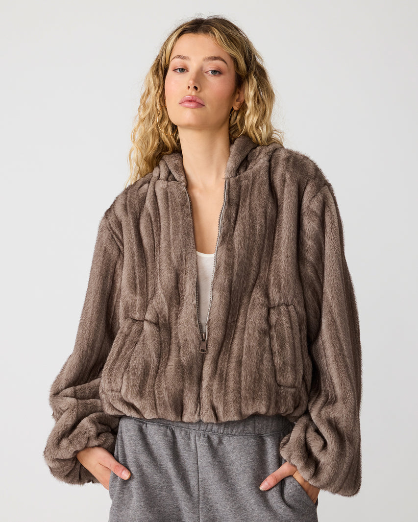 MAVIS J JACKET GREY MULTI - Clothing - Steve Madden Canada