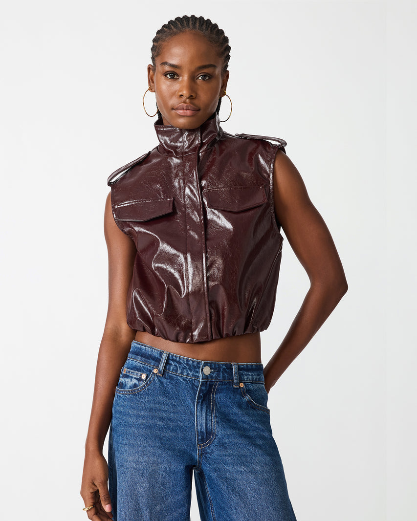 LUXIE VEST PURPLE - Clothing - Steve Madden Canada - view 4