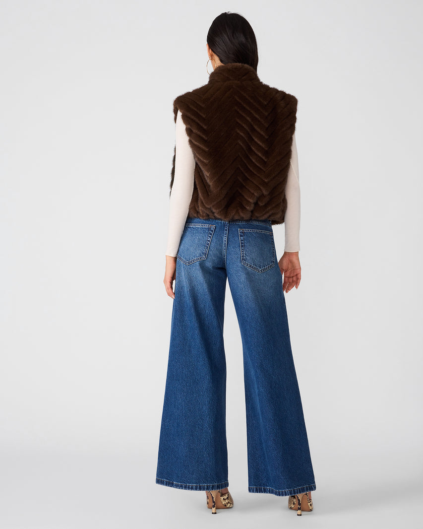 LUXIE VEST ESPRESSO - Clothing - Steve Madden Canada - view 5