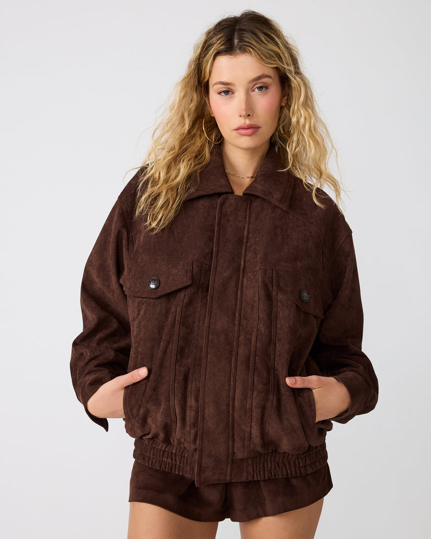 HENSON JACKET CHOCOLATE - Clothing - Steve Madden Canada
