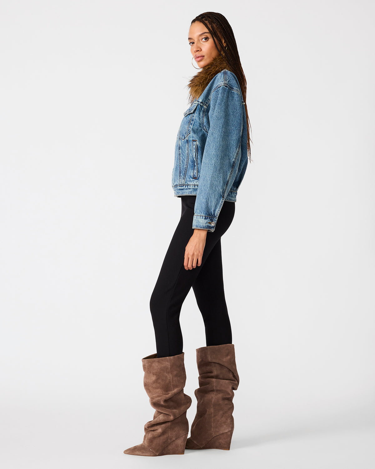 SMARKY JACKET DENIM MULTI - Clothing - Steve Madden Canada - view 2