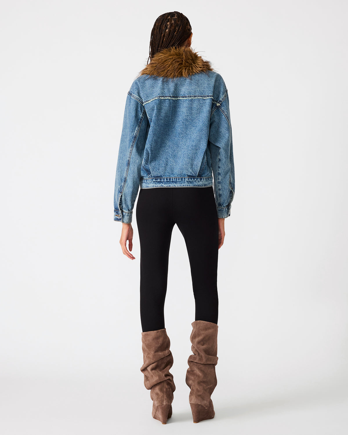 SMARKY JACKET DENIM MULTI - Clothing - Steve Madden Canada - view 4