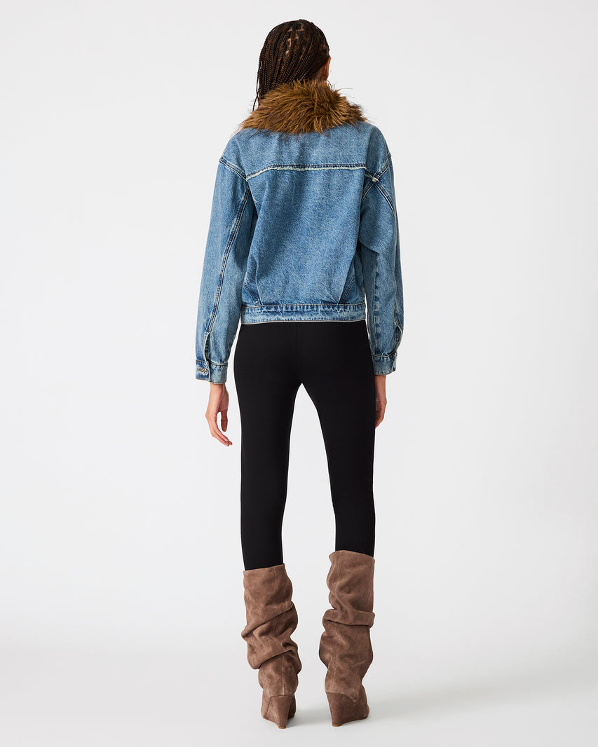 SMARKY JACKET DENIM MULTI - Clothing - Steve Madden Canada - view 4