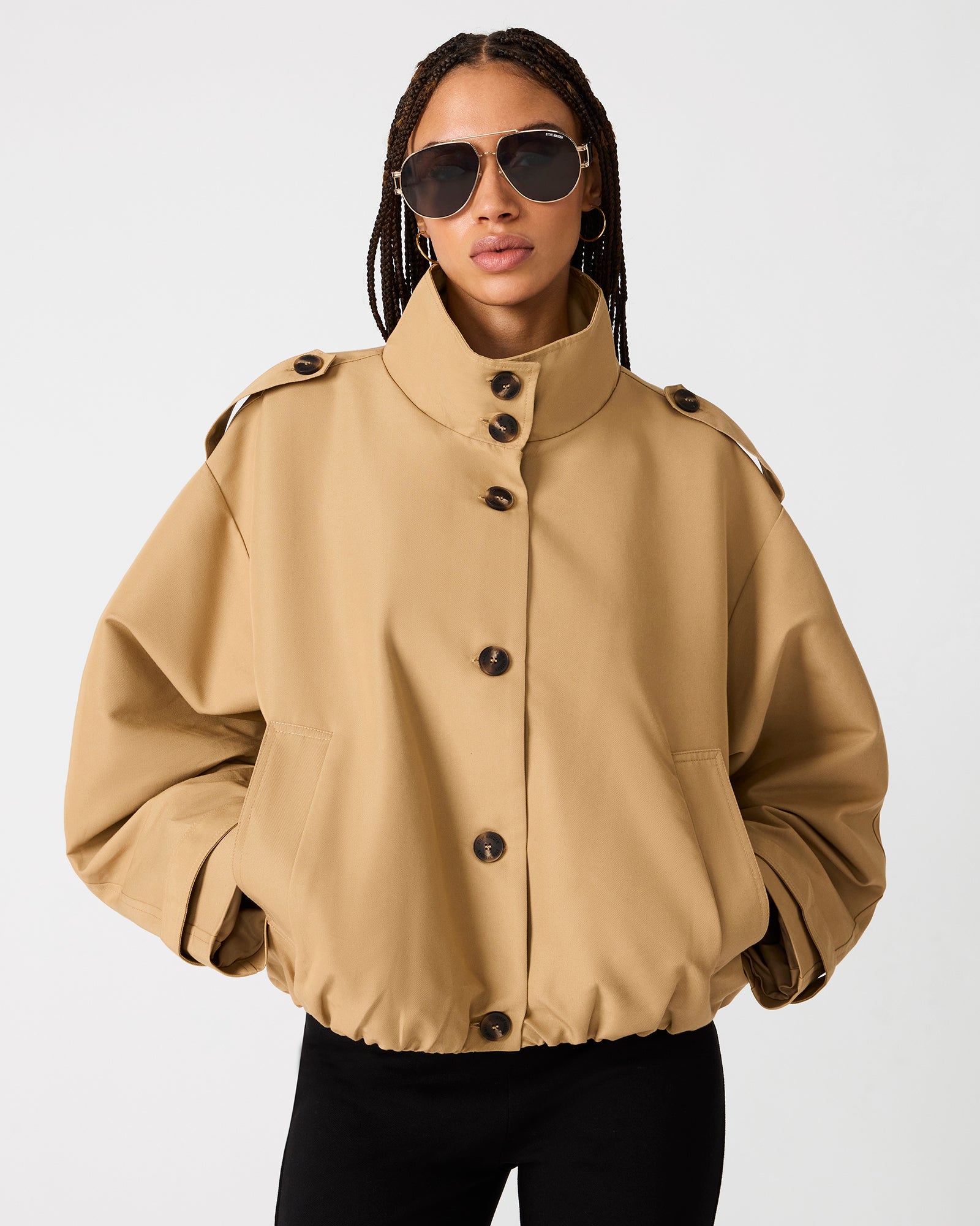 FAYDEN JACKET KHAKI - Clothing - Steve Madden Canada