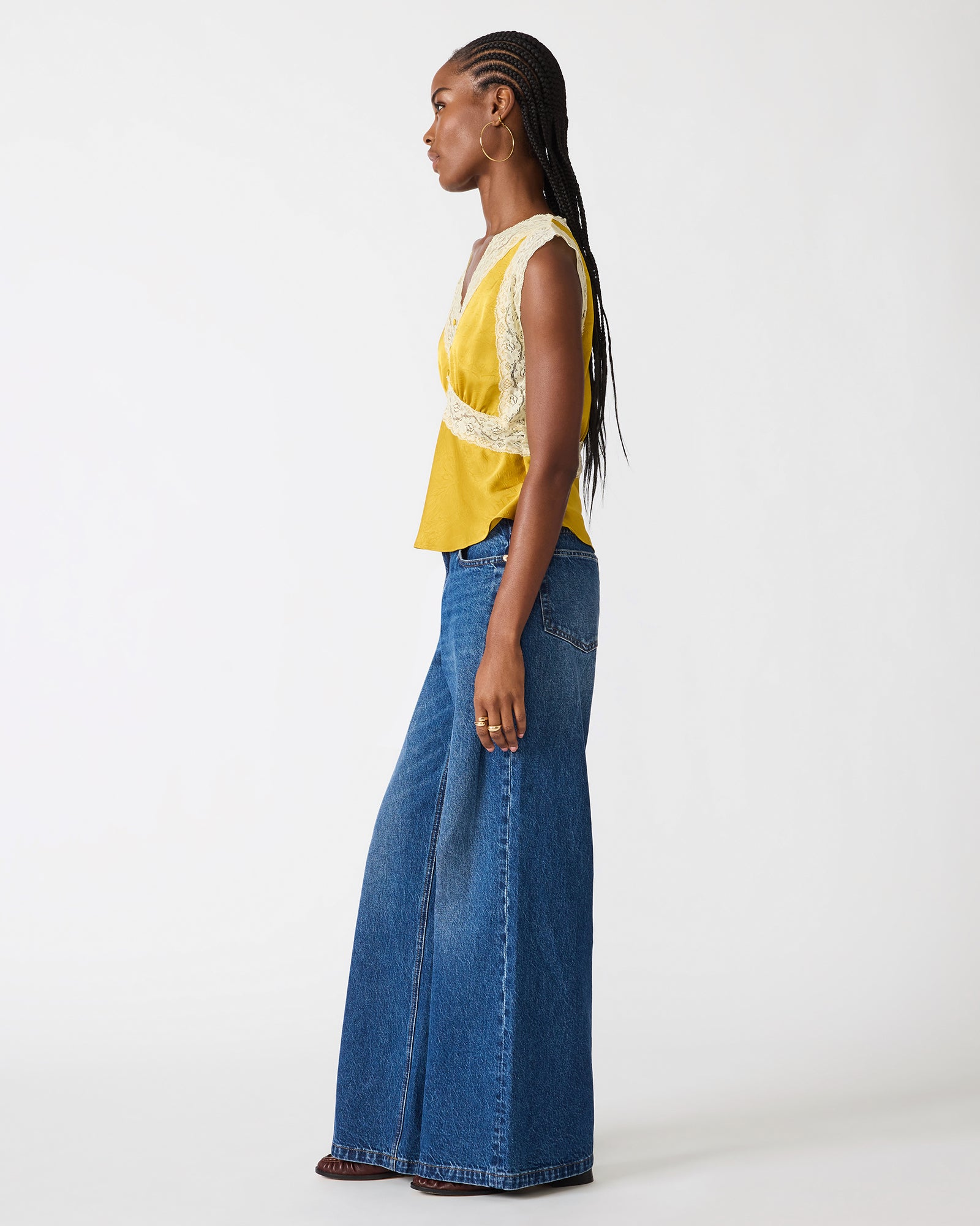 ELINOR TOP MUSTARD - Clothing - Steve Madden Canada - view 3