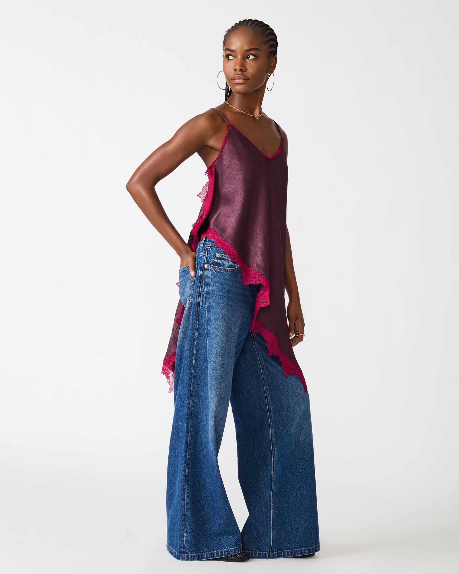 MARGAN TOP PURPLE - Clothing - Steve Madden Canada - view 3