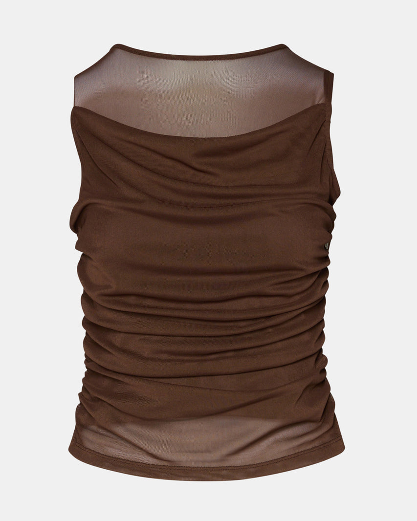 ROMAN KNIT TOP BROWN - Clothing - Steve Madden Canada - view 6