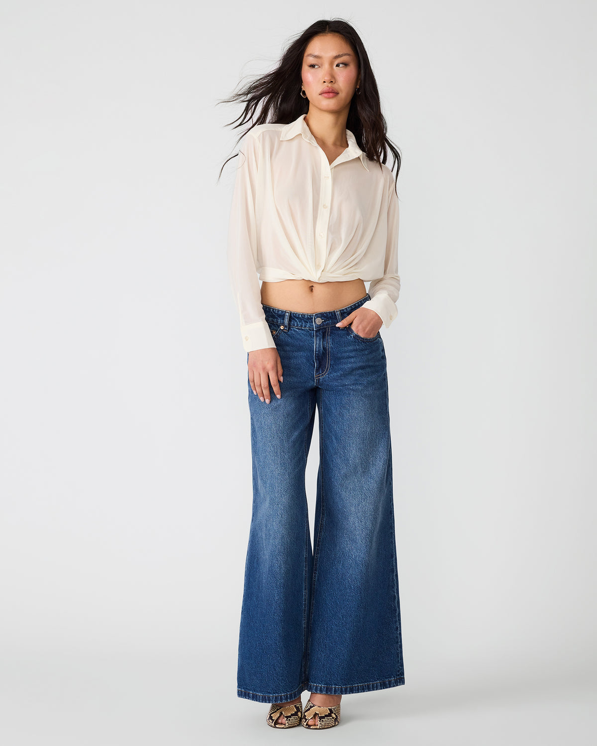 SAGE KNIT TOP CREAM - Clothing - Steve Madden Canada - view 3