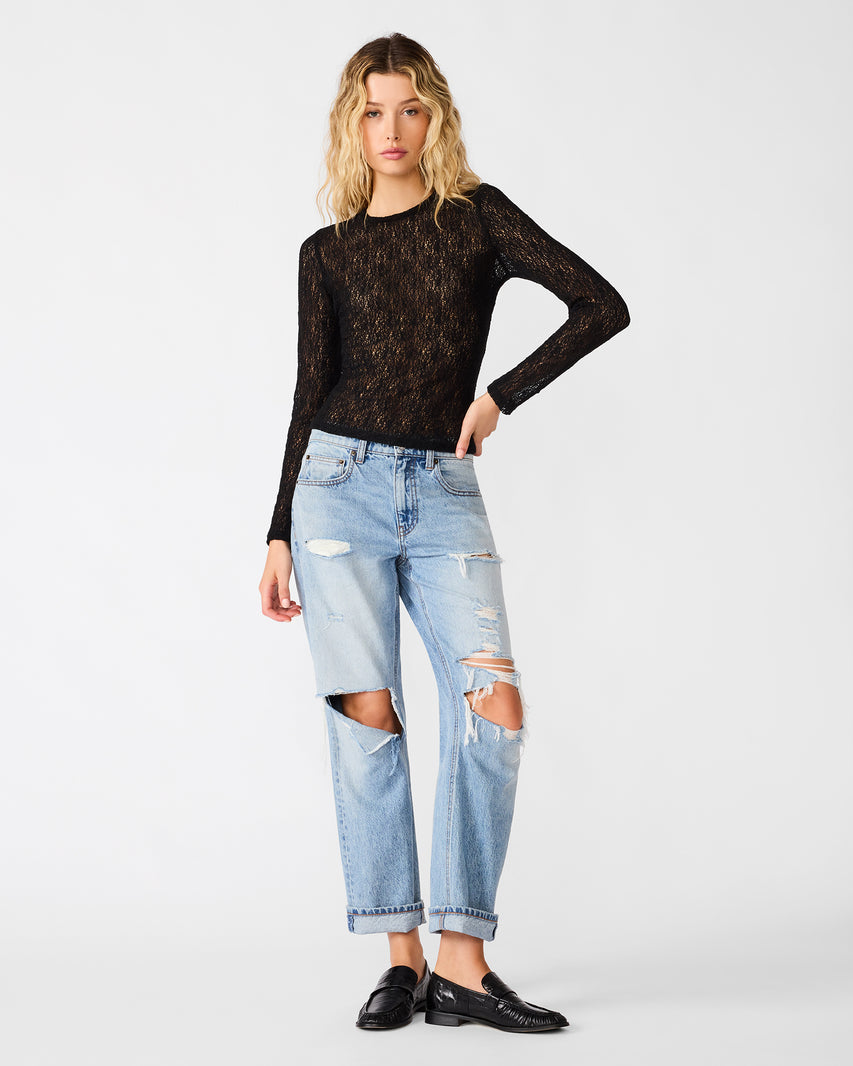 SIERRA KNIT TOP BLACK - view 2