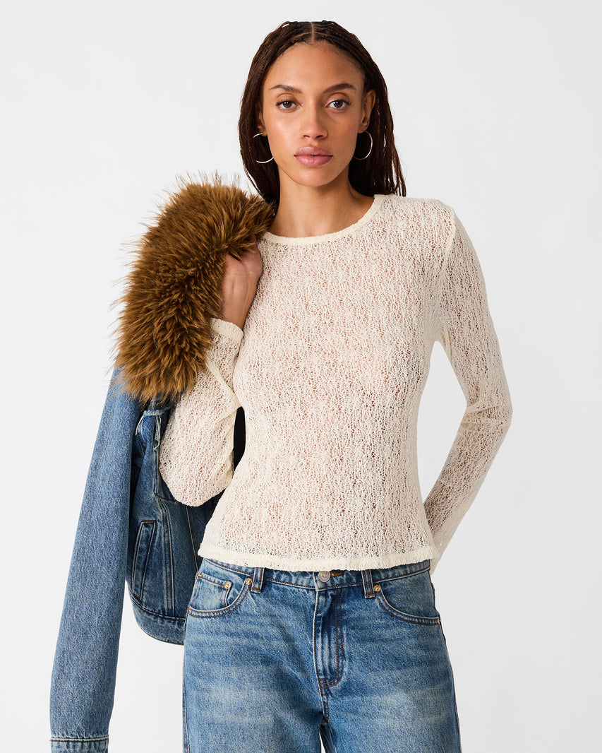 SIERRA KNIT TOP IVORY