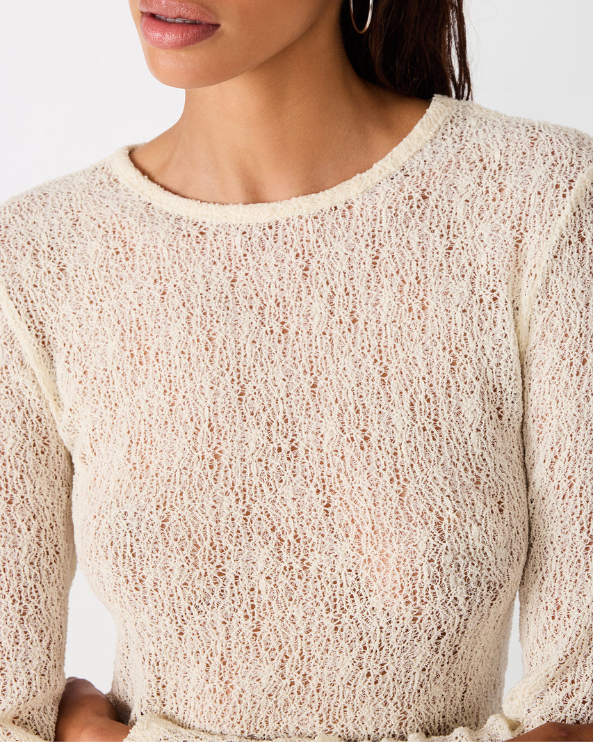 SIERRA KNIT TOP IVORY - view 3