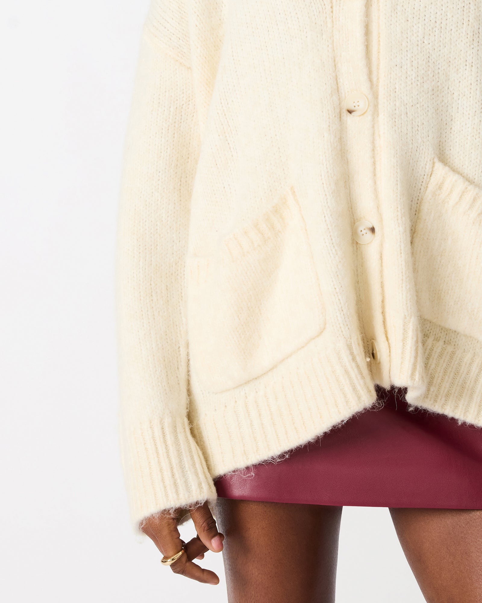 FINLEY SWEATER CREAM - Clothing - Steve Madden Canada - view 2