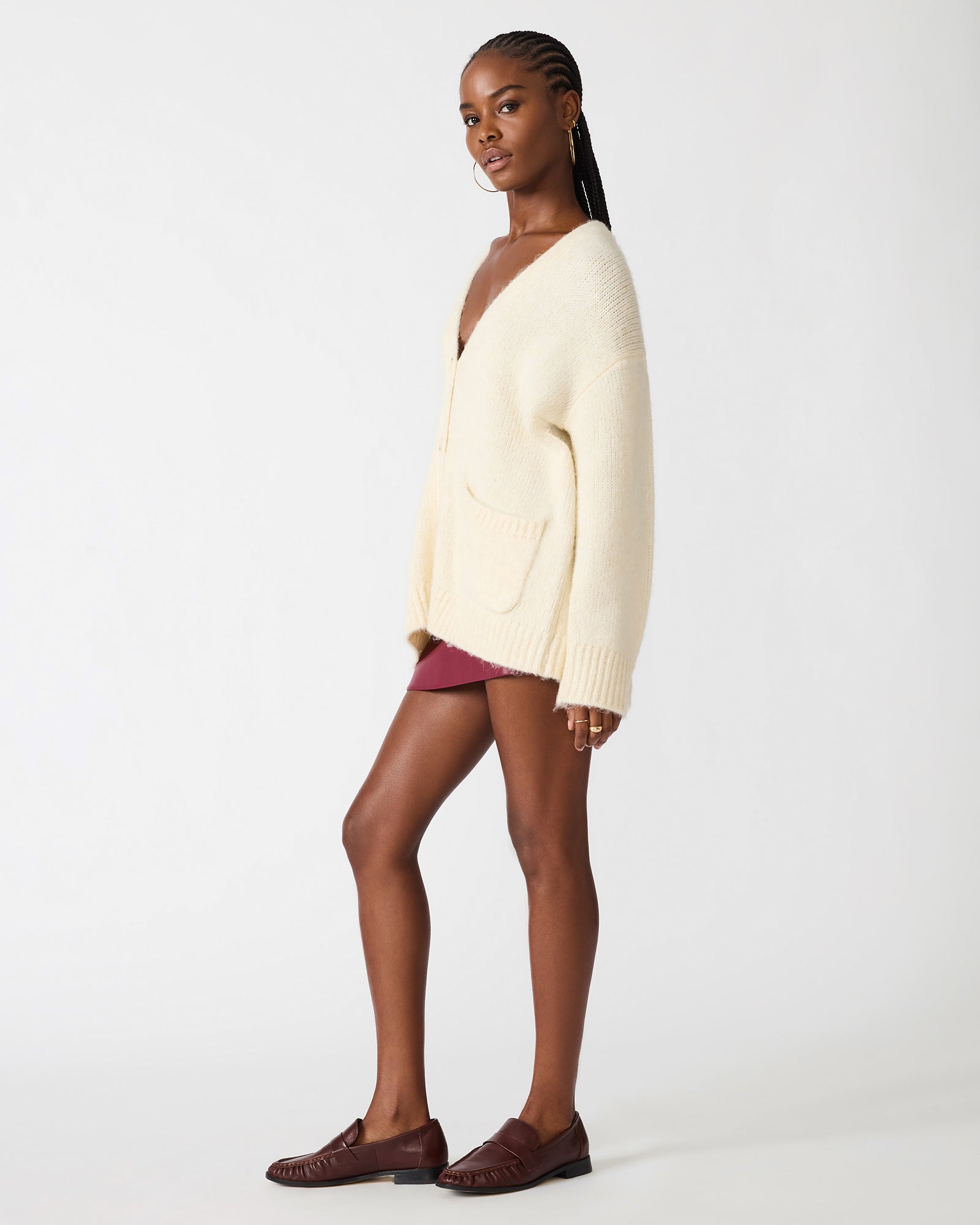 FINLEY SWEATER CREAM - Clothing - Steve Madden Canada - view 3