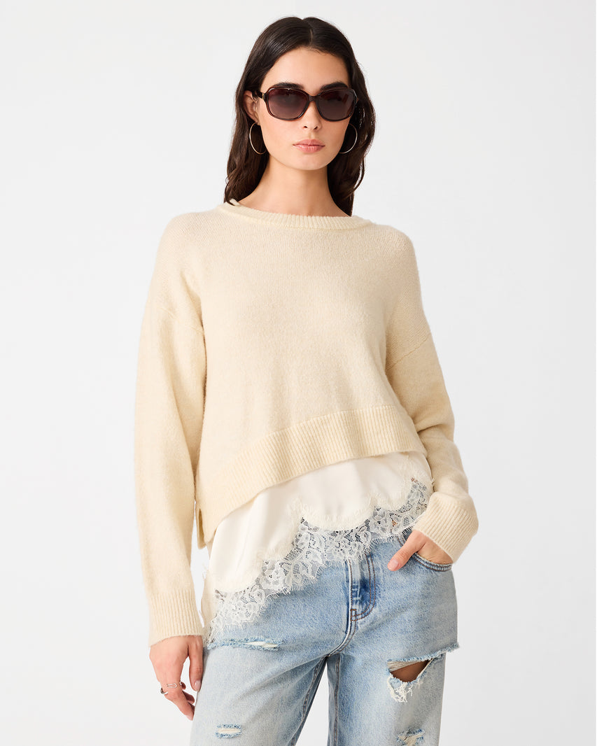 ARIES SWEATER CREAM - - Steve Madden Canada - view 2