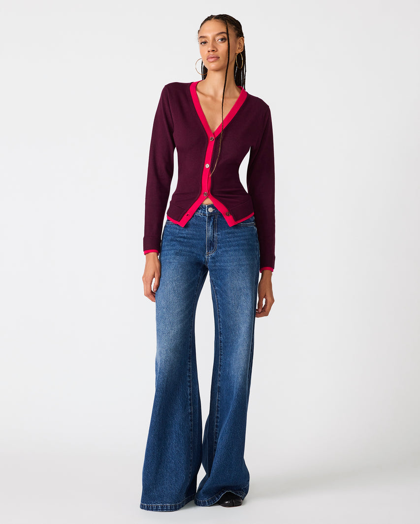 ARWEN CARDIGAN PURPLE - Clothing - Steve Madden Canada
