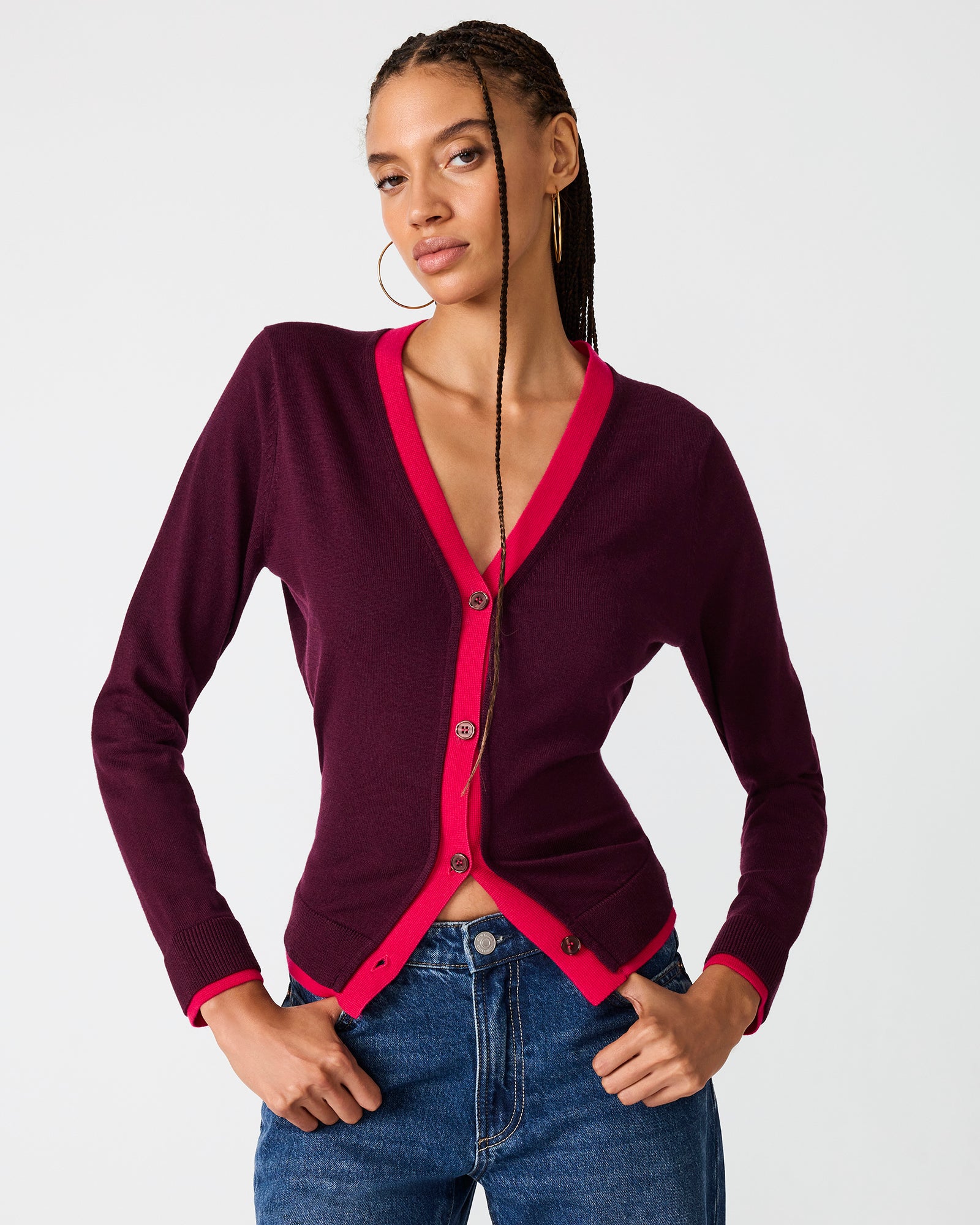 ARWEN CARDIGAN PURPLE - Clothing - Steve Madden Canada - view 2