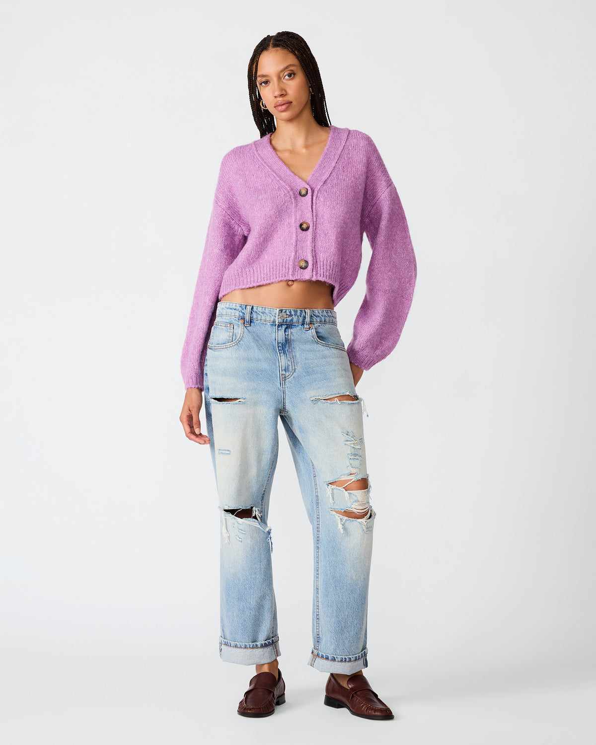MICA SWEATER LAVENDER - Clothing - Steve Madden Canada