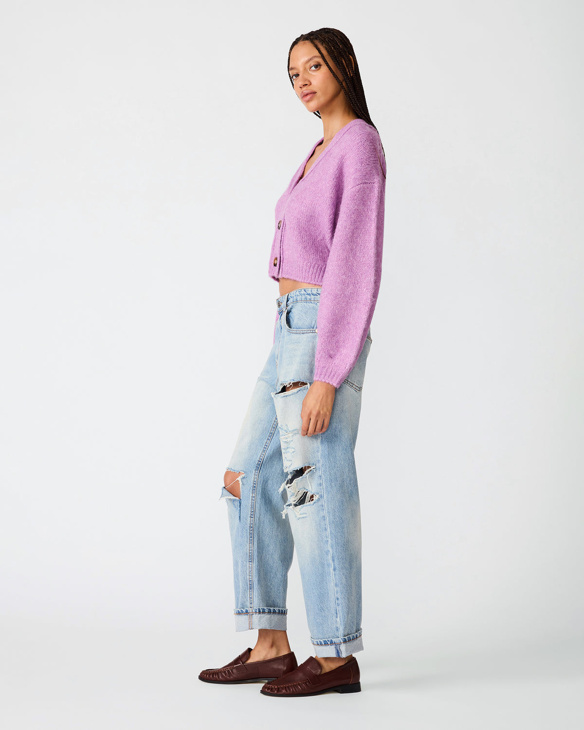 MICA SWEATER LAVENDER - Clothing - Steve Madden Canada - view 3