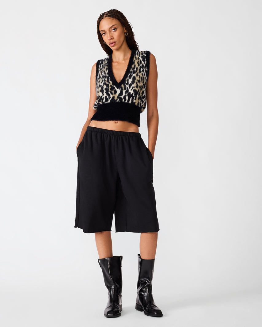MILA SWEATER VEST LEOPARD