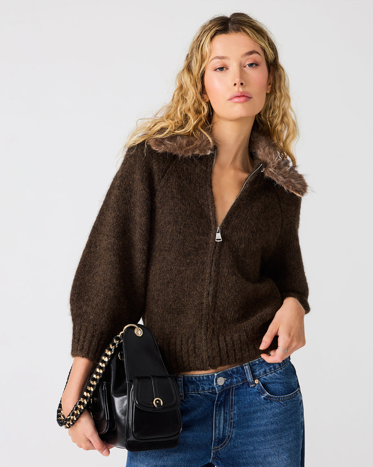 ODESSA SWEATER ESPRESSO - Clothing - Steve Madden Canada - view 5