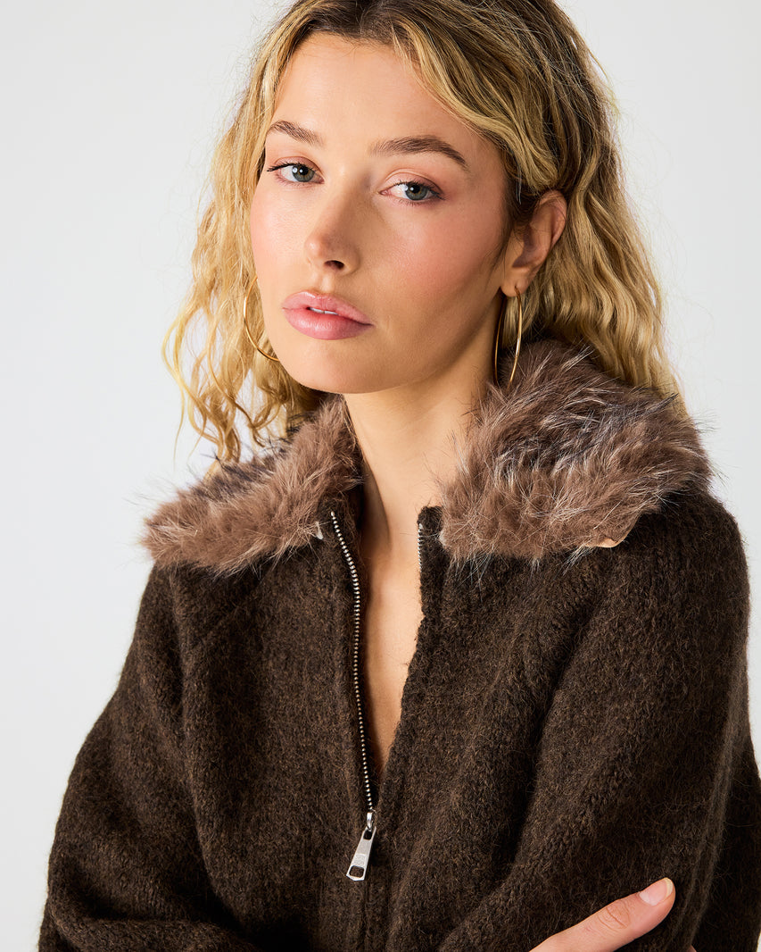 ODESSA SWEATER ESPRESSO - Clothing - Steve Madden Canada - view 3