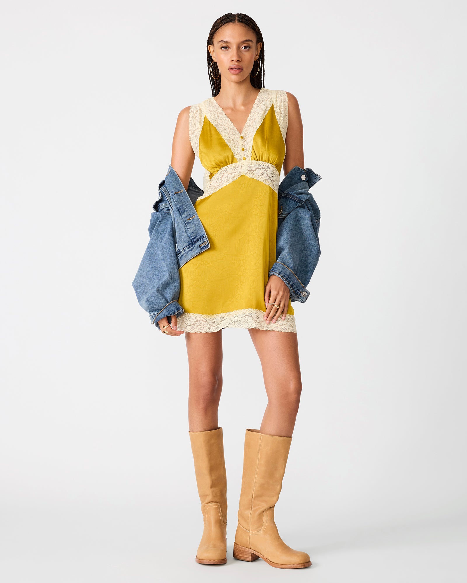 SAVANNA DRESS MUSTARD - Clothing - Steve Madden Canada - view 5