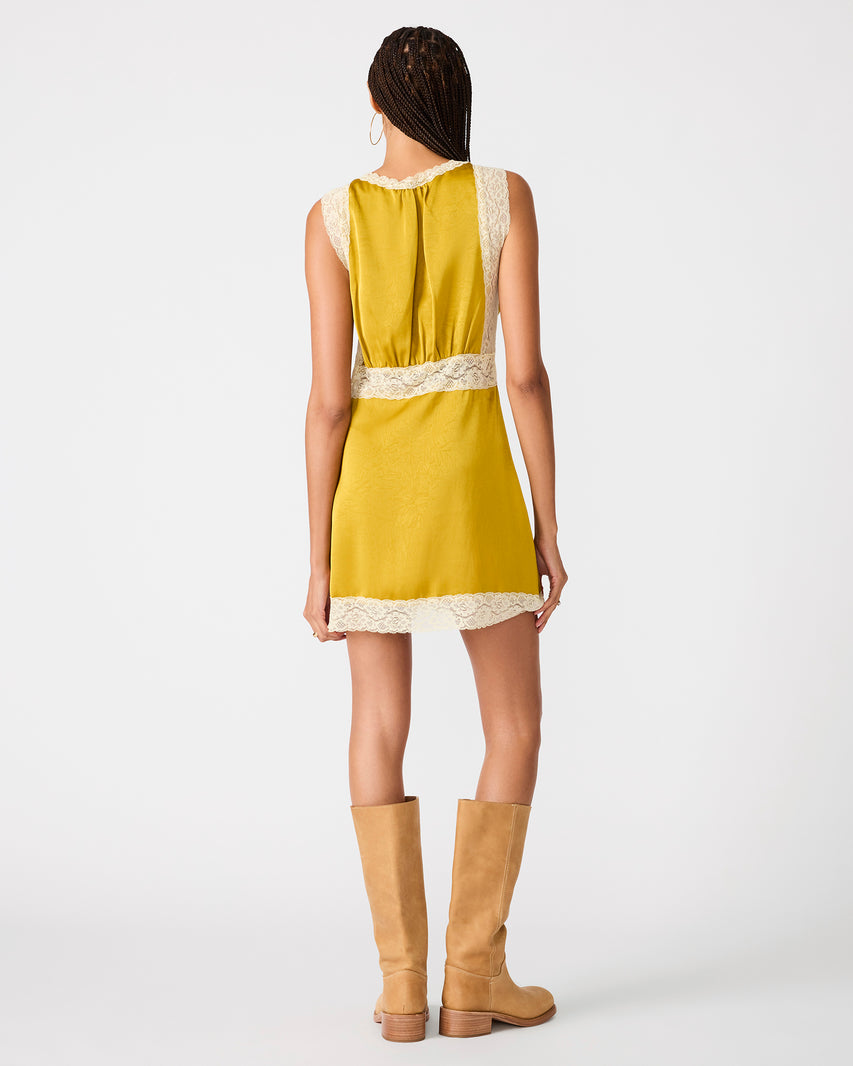 SAVANNA DRESS MUSTARD - Clothing - Steve Madden Canada - view 4