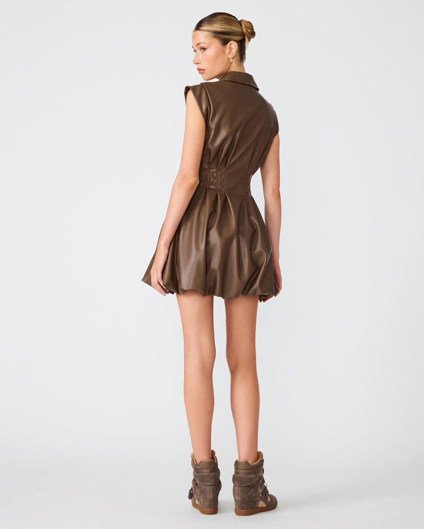 DYANNE DRESS COCOA - Clothing - Steve Madden Canada - view 5