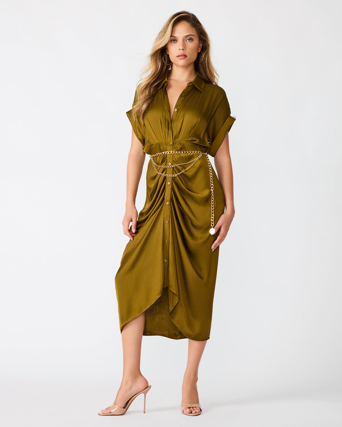TORI DRESS GREEN - Clothing - Steve Madden Canada
