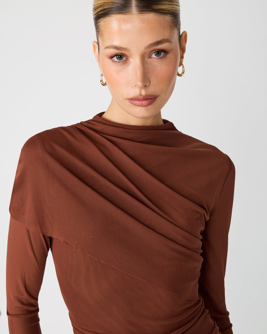 CATRINA DRESS BROWN - Clothing - Steve Madden Canada - view 3