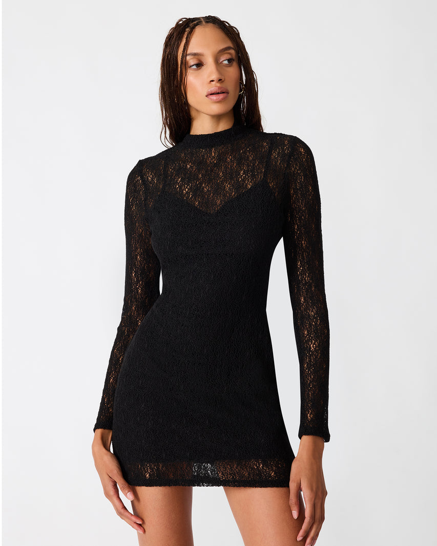 VIVIENNE MINI DRESS BLACK - Clothing - Steve Madden Canada - view 4