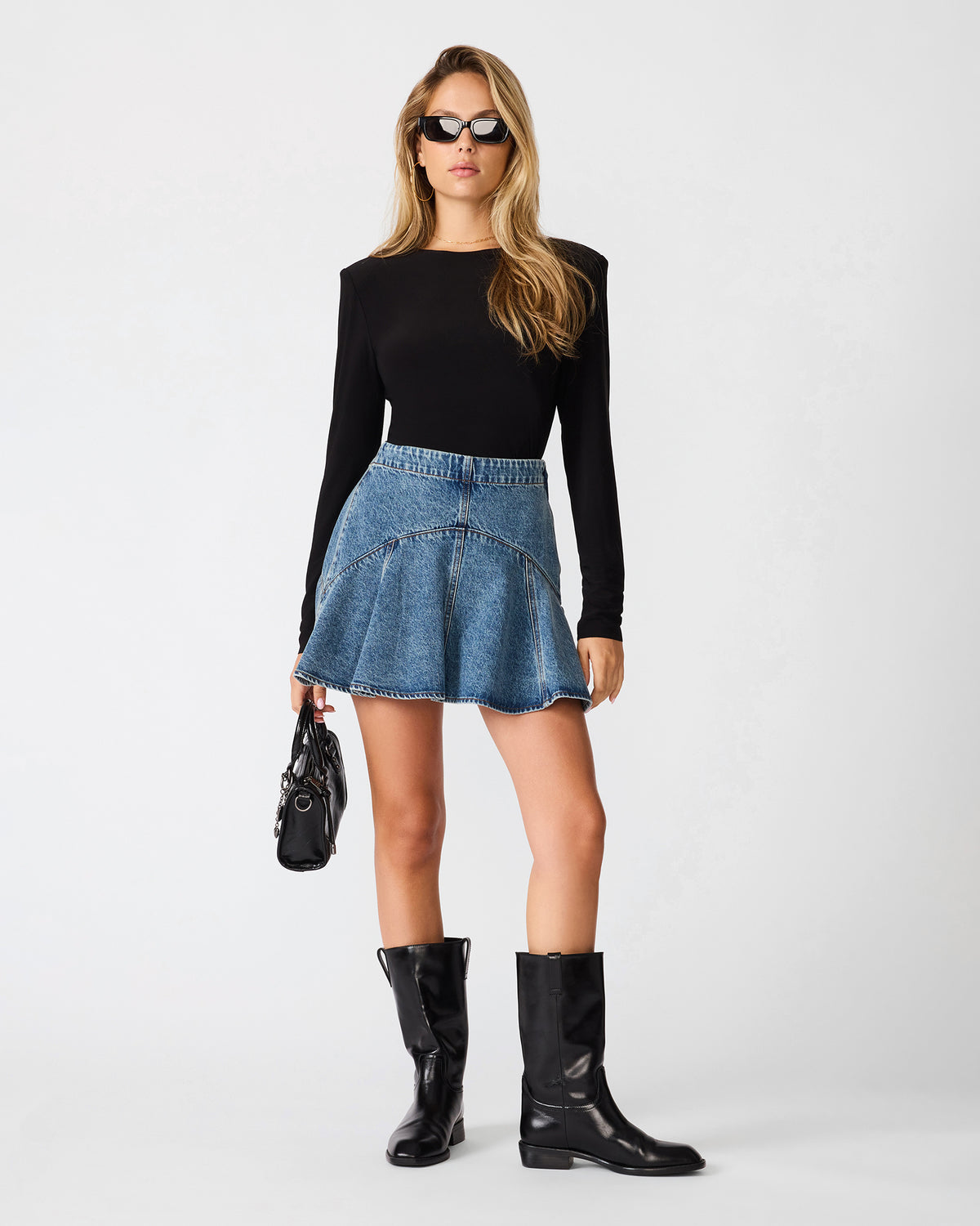 NATALLIE SKIRT BLUE - Clothing - Steve Madden Canada - view 5