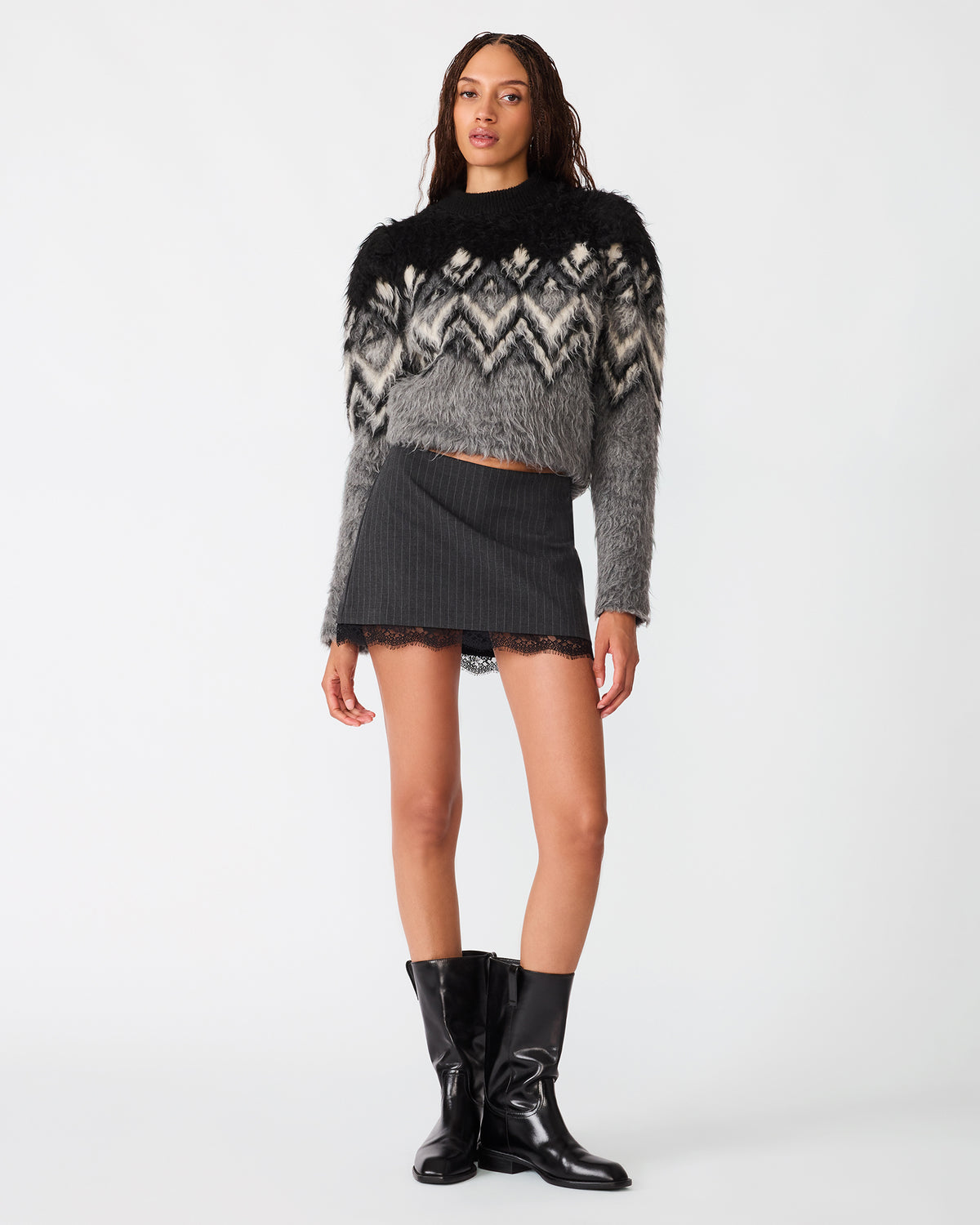 TIFFANIE SKIRT GREY - Clothing - Steve Madden Canada - view 4