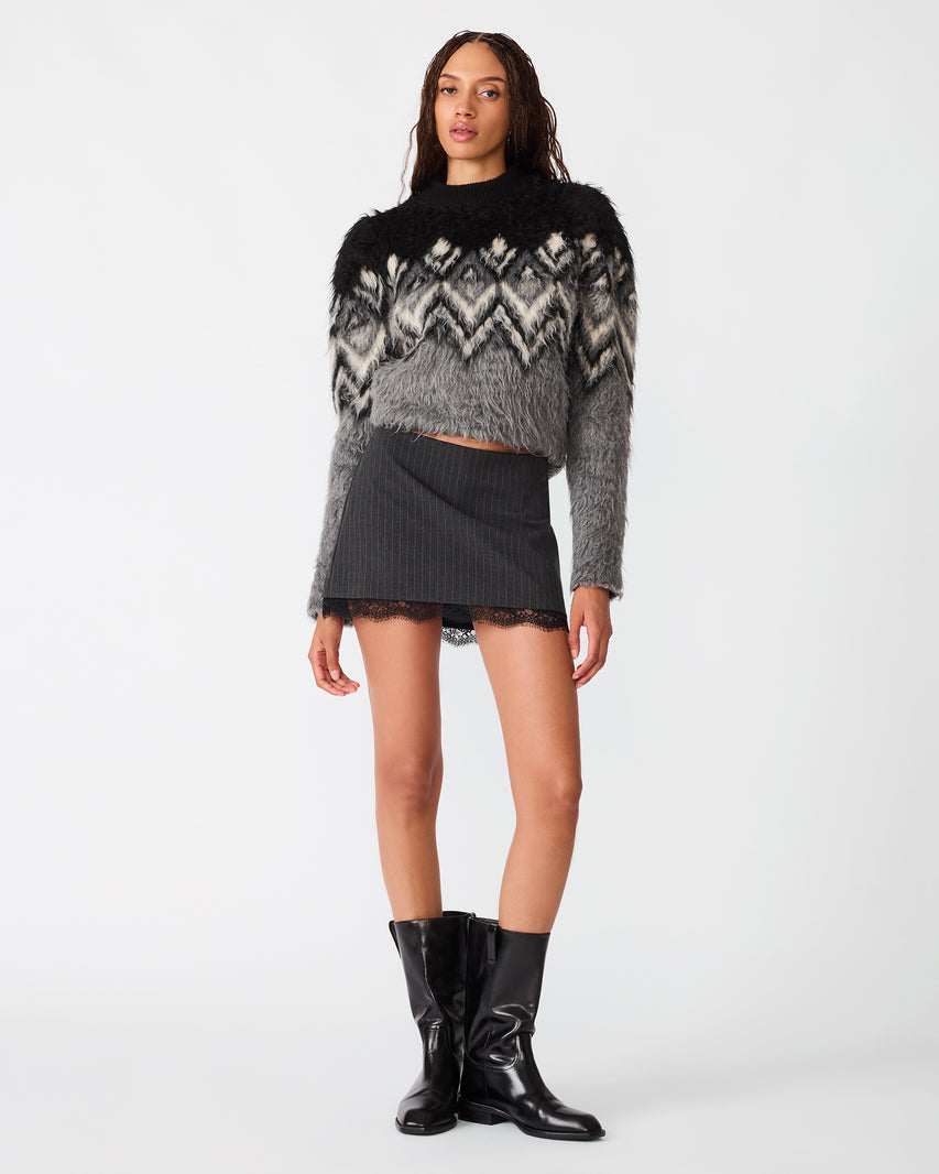 TIFFANIE SKIRT GREY - Clothing - Steve Madden Canada - view 4