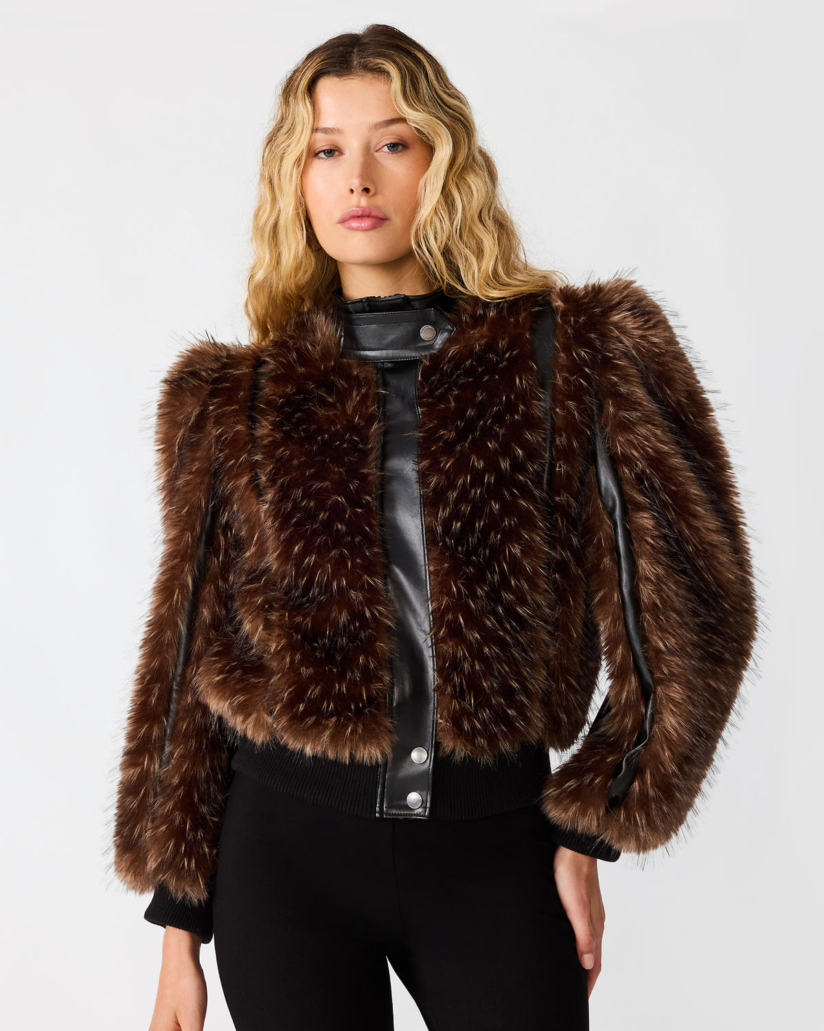 PRU JACKET BLACK MULTI - Clothing - Steve Madden Canada - view 2