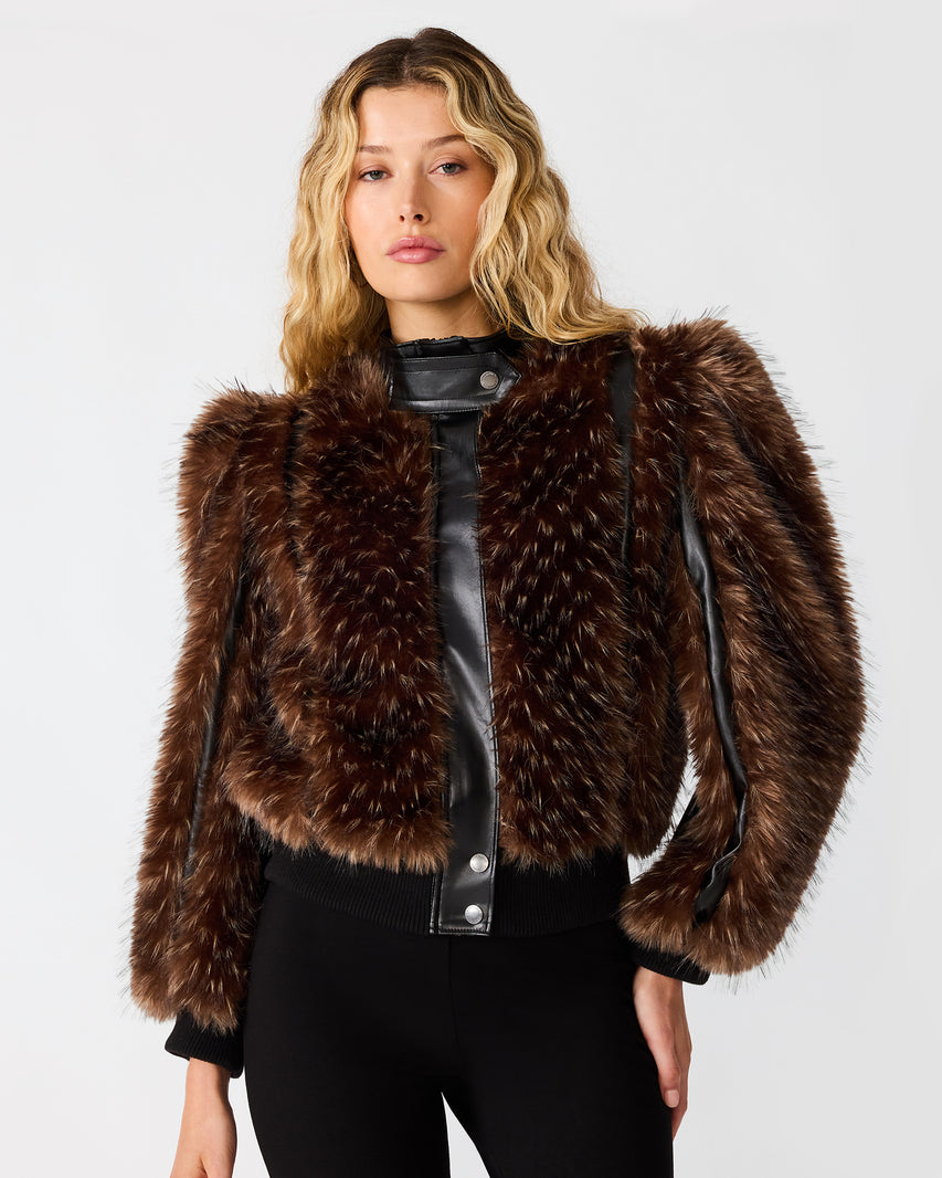 PRU JACKET BLACK MULTI - Clothing - Steve Madden Canada - view 2