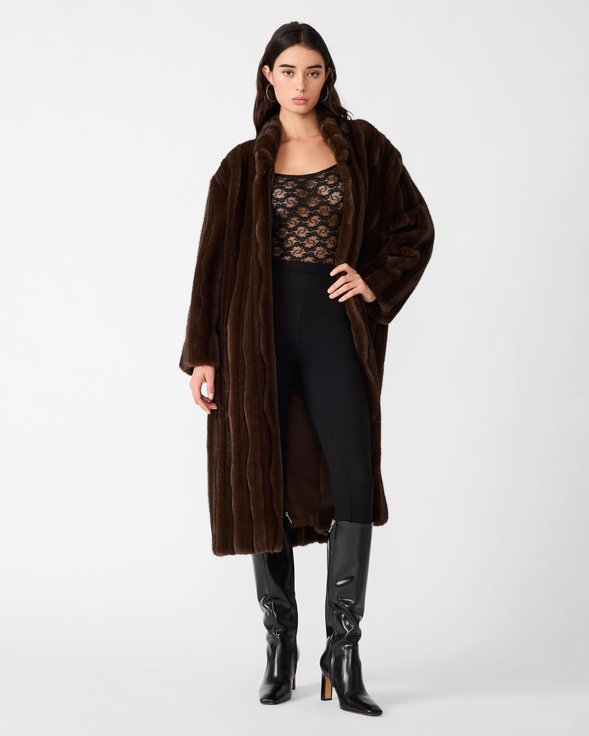 PECLAIR COAT BROWN - Clothing - Steve Madden Canada