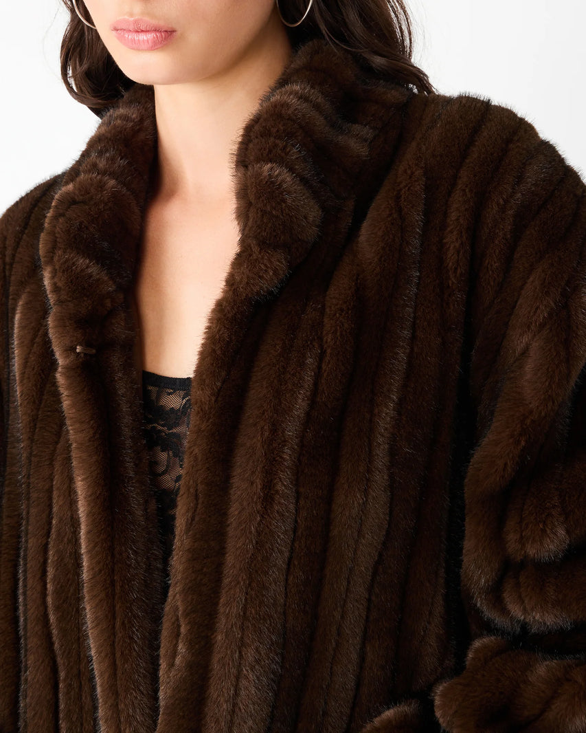 PECLAIR COAT BROWN - Clothing - Steve Madden Canada - view 4