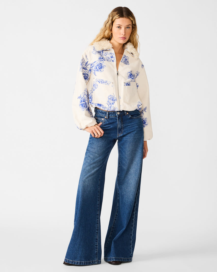 AMALIE JACKET BLUE MULTI - Clothing - Steve Madden Canada