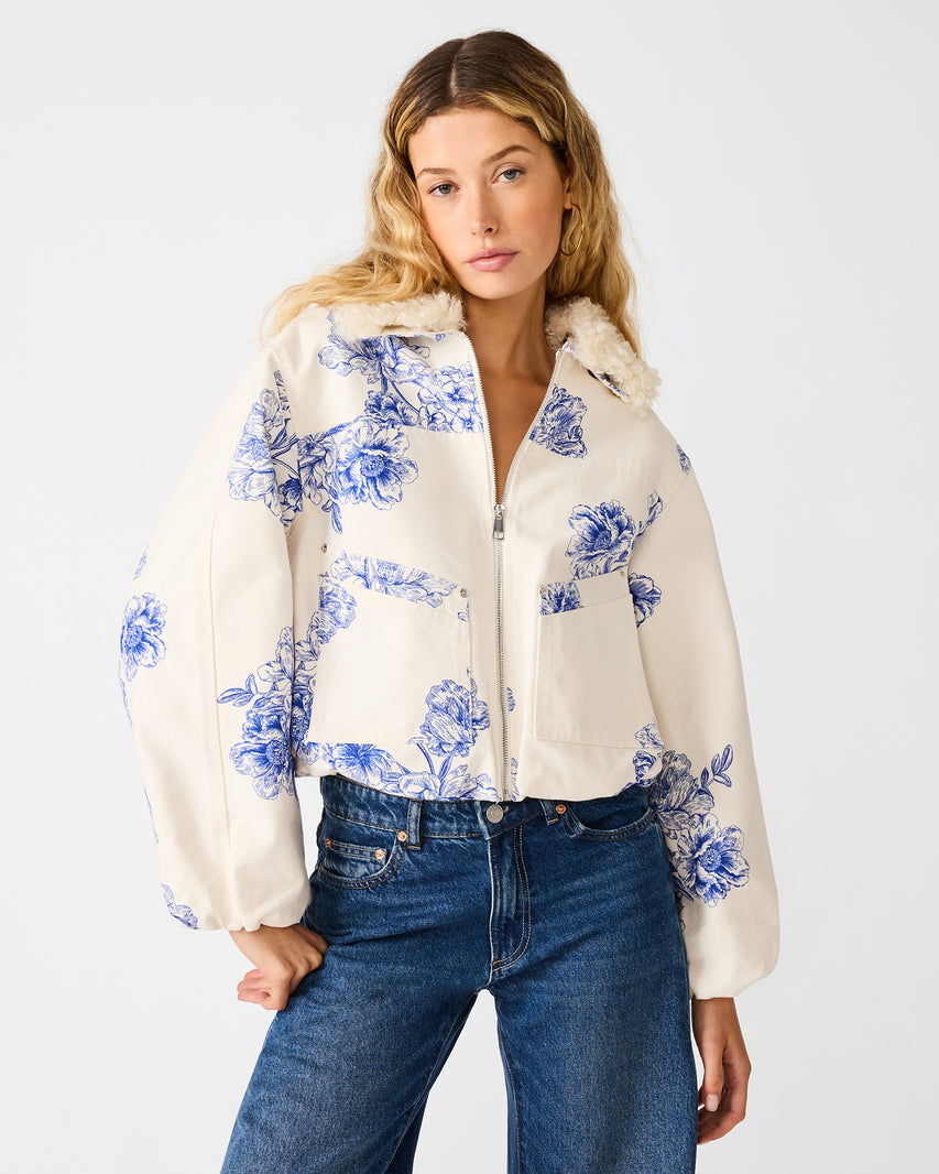 AMALIE JACKET BLUE MULTI - Clothing - Steve Madden Canada - view 2