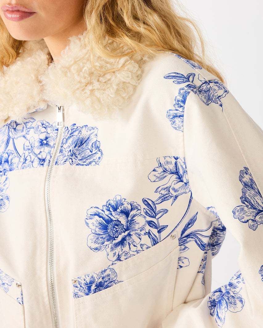 AMALIE JACKET BLUE MULTI - Clothing - Steve Madden Canada - view 4