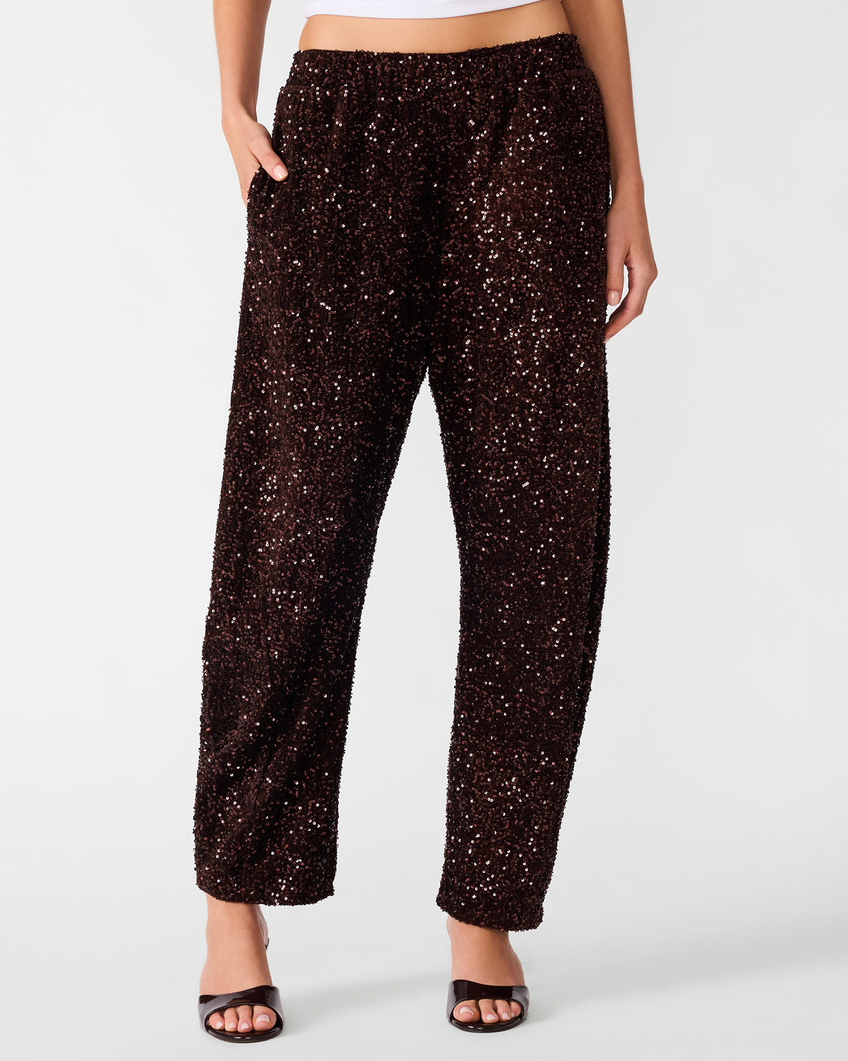 ARLET PANT DARK BROWN - Clothing - Steve Madden Canada - view 2