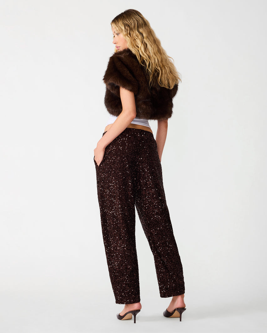 ARLET PANT DARK BROWN - Clothing - Steve Madden Canada - view 4