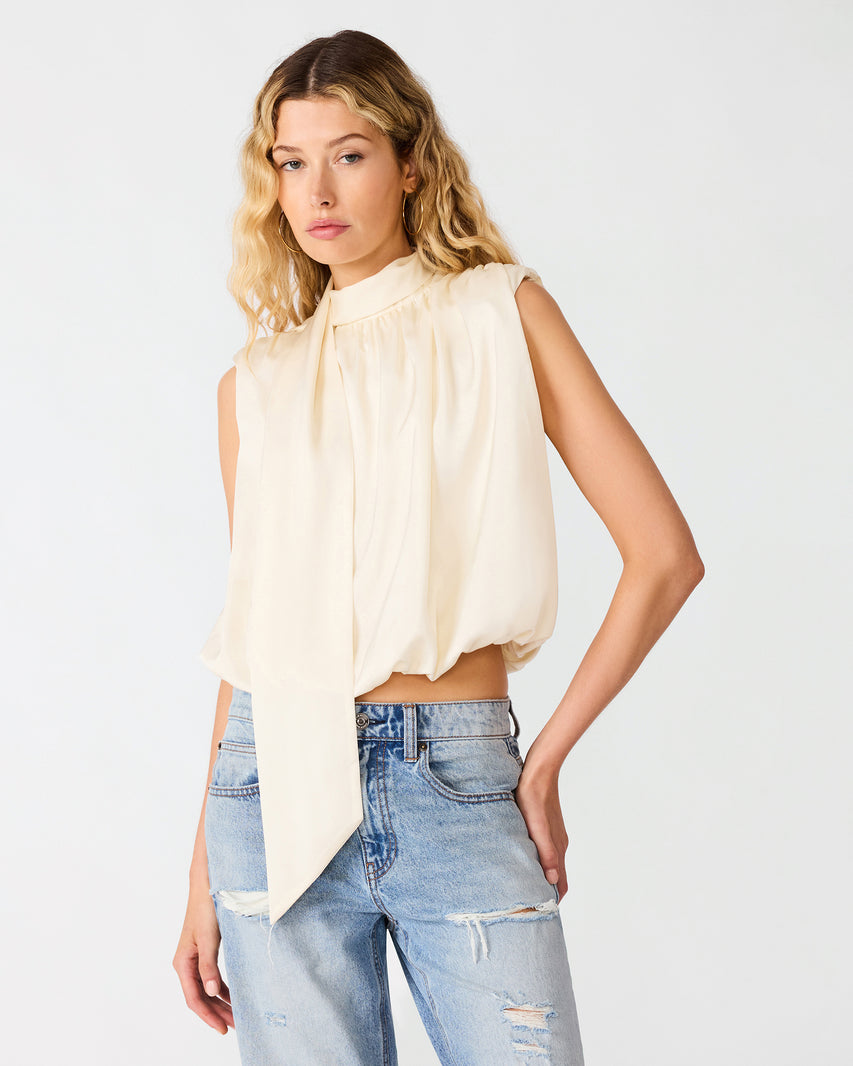 MELINNA TOP WHITE - Clothing - Steve Madden Canada - view 2