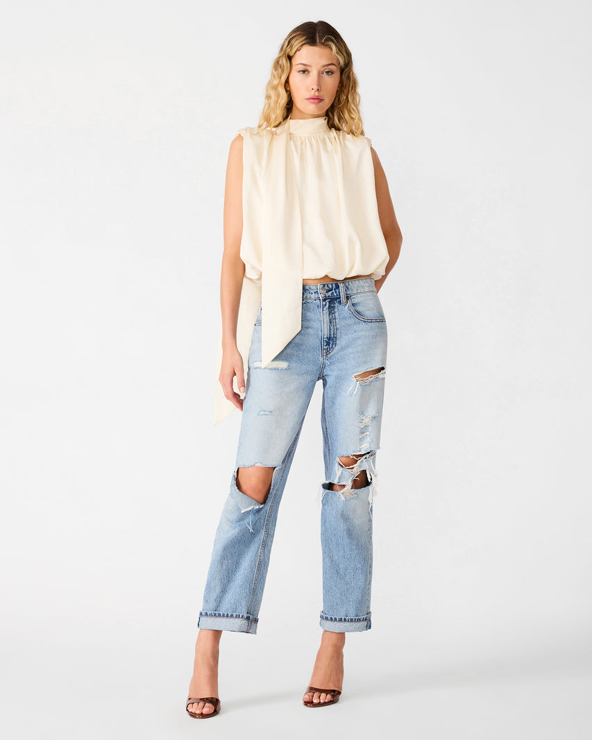 MELINNA TOP WHITE - Clothing - Steve Madden Canada