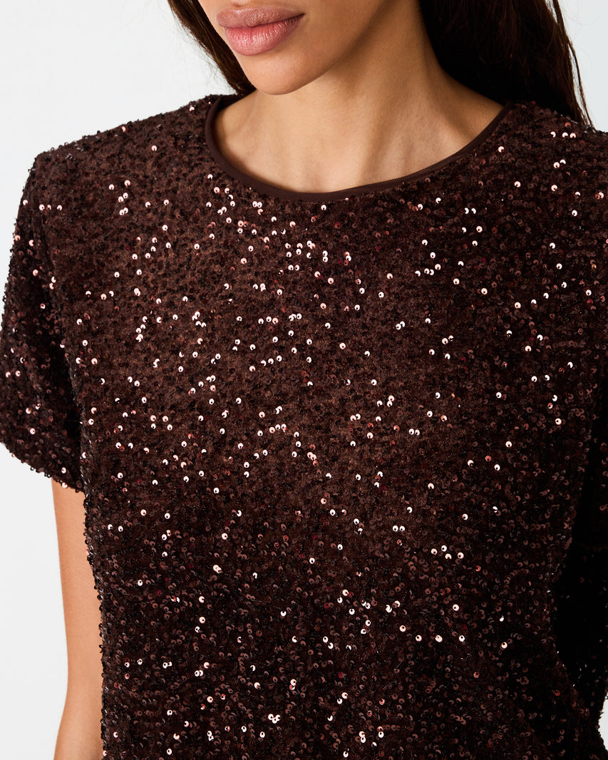 CRESSA TOP DARK BROWN - Clothing - Steve Madden Canada - view 4