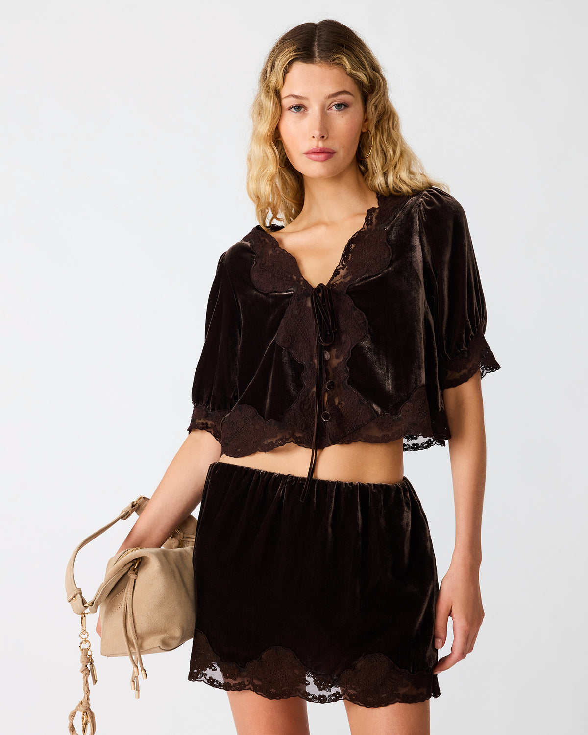 DOROTHIE TOP DARK BROWN - Clothing - Steve Madden Canada - view 2
